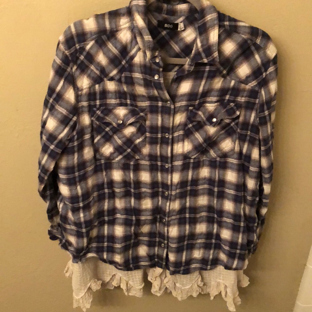 Urban Outfitter Lace lined flannel